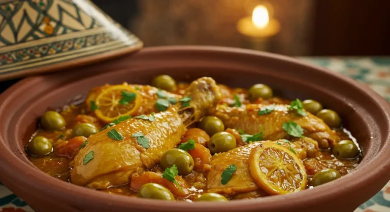 Chicken Tagine with Green Olives and Preserved Lemon