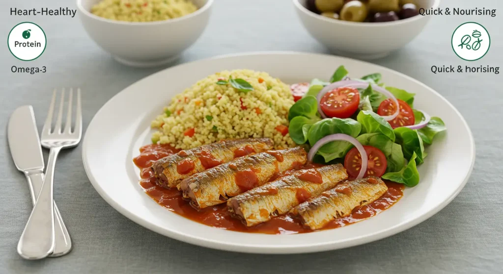 flavorful Moroccan-style sardines in tomato sauce with bold spices