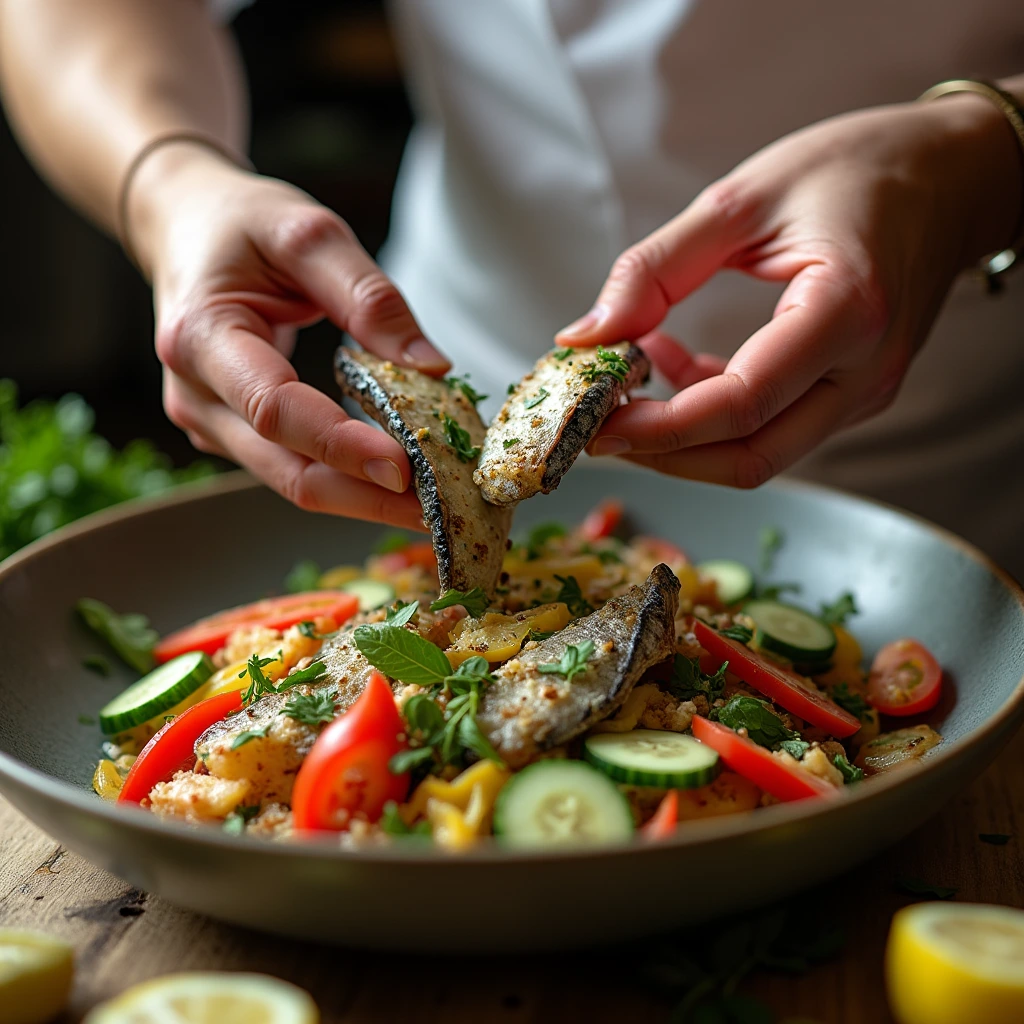 Try this vibrant Sardine Salad Moroccan recipe