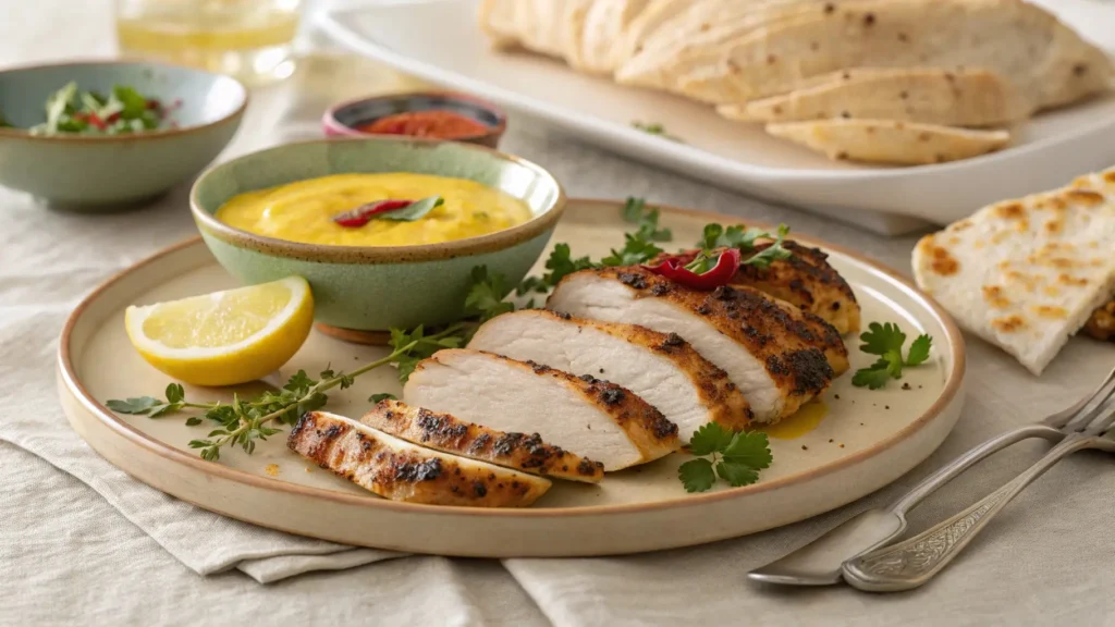Bold & Juicy Moroccan Turkey Breast Recipe with Saffron Yogurt Sauce