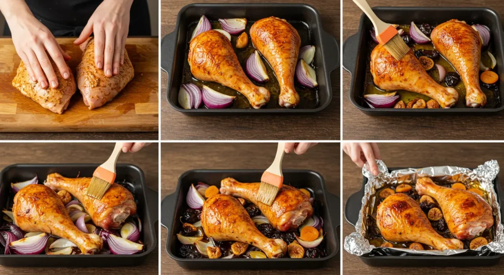 Moroccan Roasted turkey drumsticks with Spiced Glaze