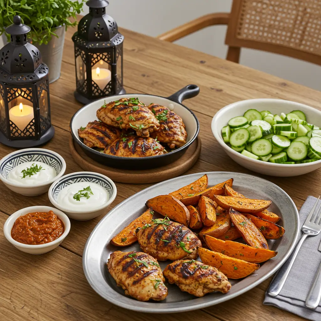 crispy air fryer sweet potatoes with bold Moroccan spices—quick, healthy, and bursting