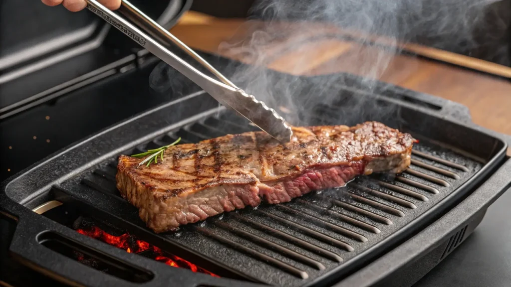 Juicy Moroccan skirt steak grilled