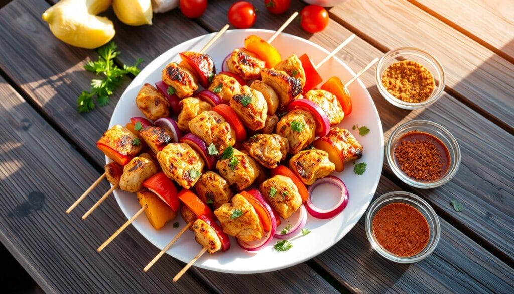 grilled chicken skewers