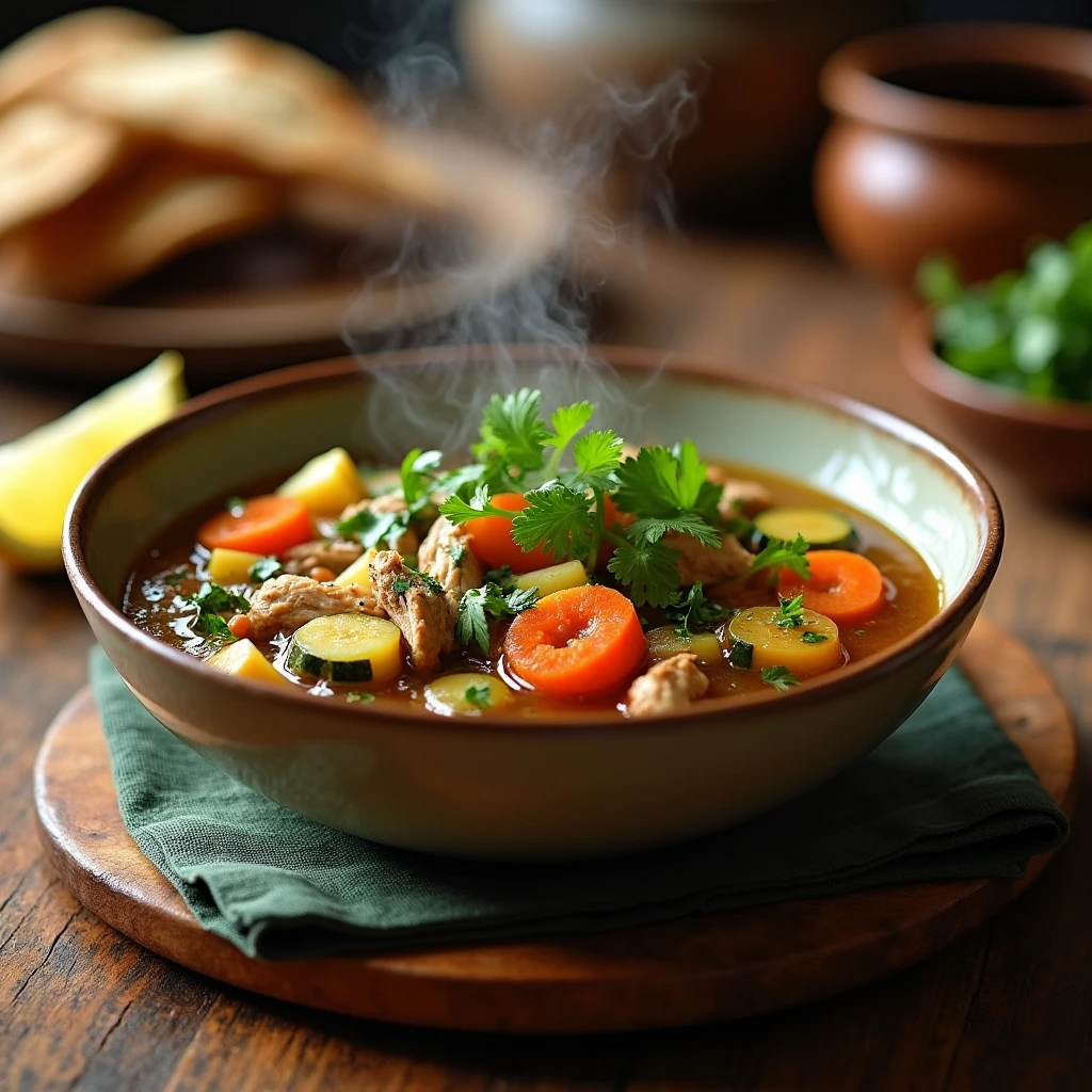 Chicken And Vegetable Soup: A Simple Moroccan
