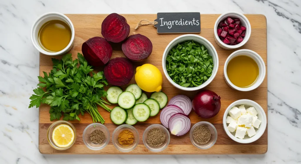 beet and cucumber salad—a healthy