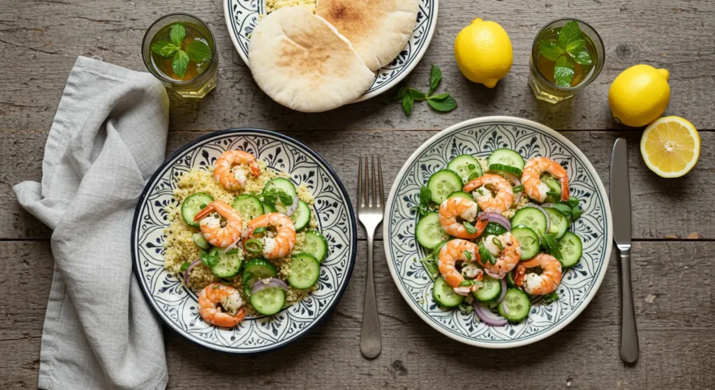 Enjoy a refreshing Shrimp Cucumber Salad packed with Moroccan flavors, and perfect for a quick summer