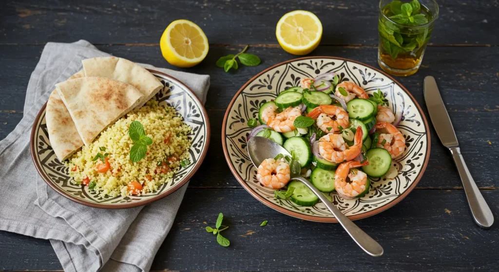Enjoy a refreshing Shrimp Cucumber Salad packed with Moroccan flavors—light, healthy