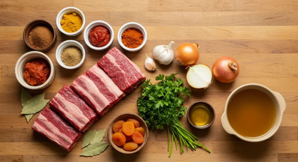 flavorful Boneless beef short ribs recipe with Moroccan spices
