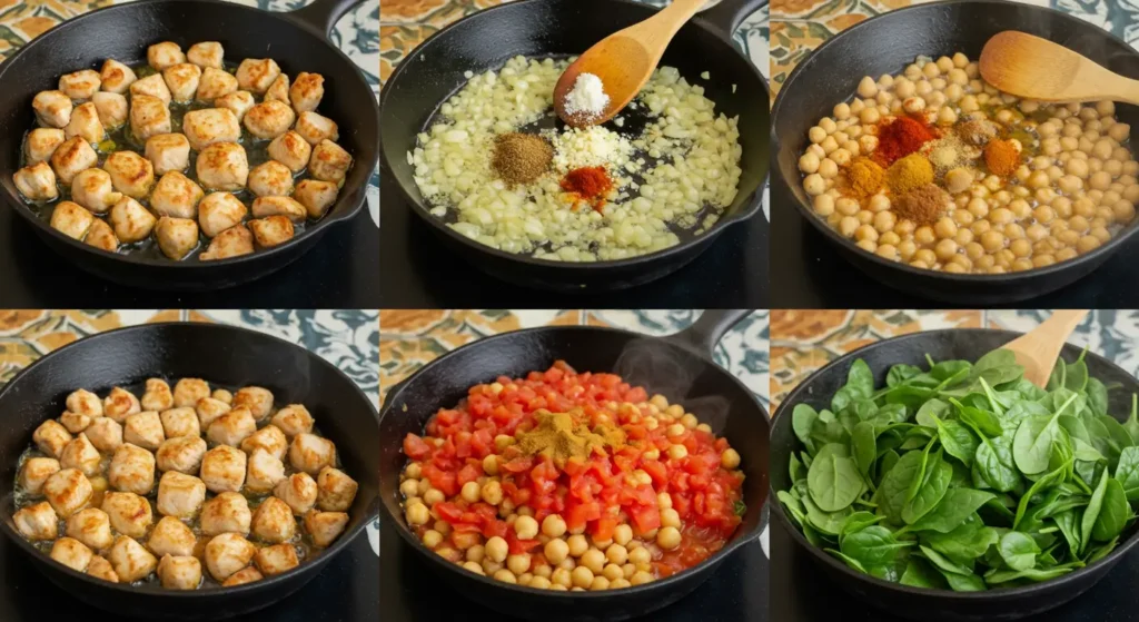 Moroccan Turkey Breast with Chickpeas and Spinach