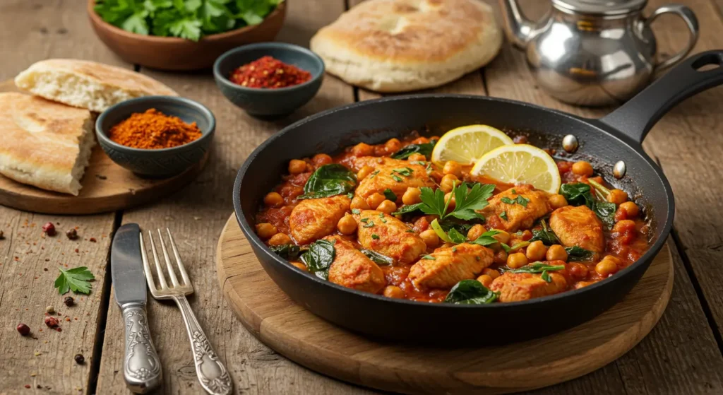 Moroccan Turkey Breast with Chickpeas and Spinach | 35-Min One-Pot Recipe